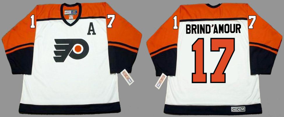 2019 Men Philadelphia Flyers 17 Brind amour White CCM NHL jerseys